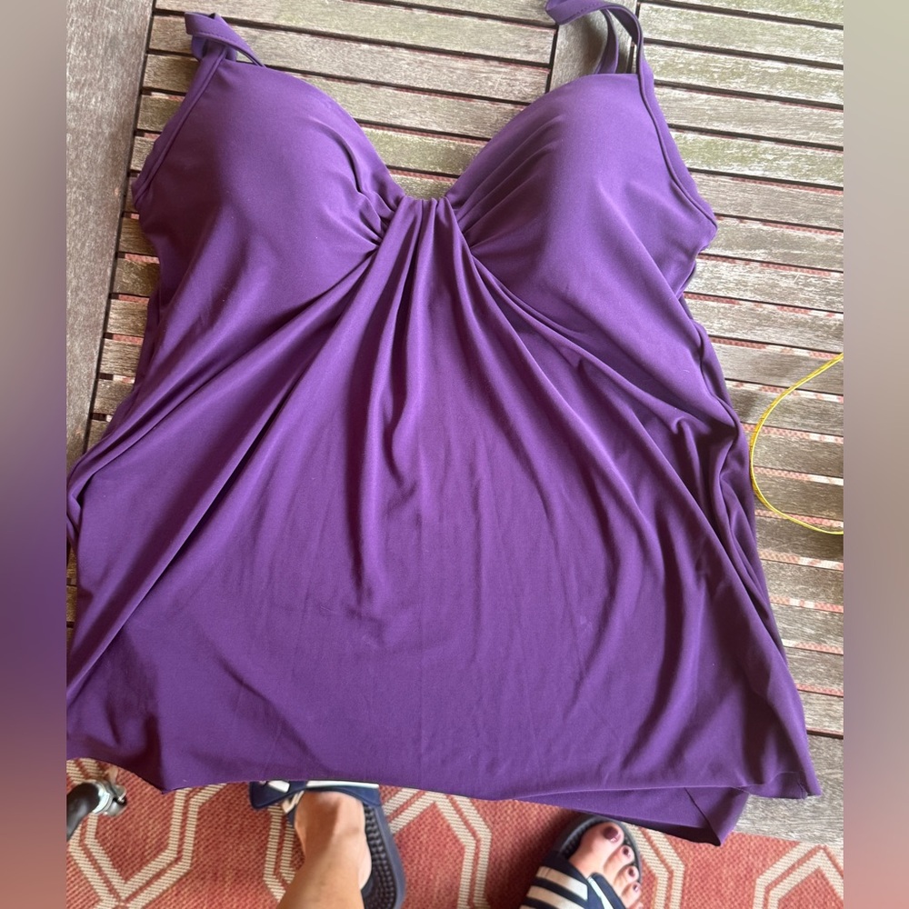 Miraclesuit Marina tankini top purple